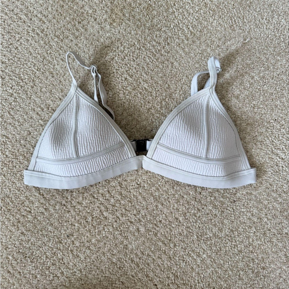 Triangl White Bikini Top